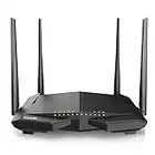 Tenda V12 Modem Router WiFi, Wireless AC1200 Dual Band VDSL/ADSL Router, 300Mbps/2.4GHz and 867Mbps/5GHz, 4 Gigabit Ports, Beamforming Technology, VPN/IPTV/IPv6/WPS Support