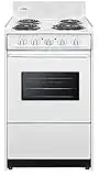 Summit Appliance WEM110W 20" Wide Electric Coil Top Range in White with Oven Window, 220 Volts 60 Hz, Lower Storage Compartment, Interior Light, Chrome Drip Pans, Oven Racks, Recessed Oven Door