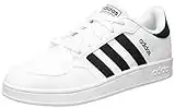 adidas Breaknet K, Scarpe da Tennis Unisex - Adulto, Bianco/Nucleo Nero/Bianco, 37 1/3 EU