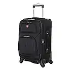 SwissGear Sion Softside Expandable Roller Luggage, Black, Carry-On 21-Inch