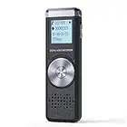 32Go Dictaphone Enregistreur Numérique, KINPEE Enregistreurs Vocal Enregistreurs Audio Portable Enregistreur Rechargeable Enregistreur Dictaphone Mp3 Enregistreur Voix pour Conférence/Réunion/Cours