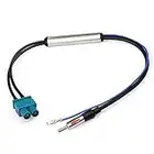 Bingfu Amplificateur de Signal Antenne Radio Voiture Stéréo FM AM Câble Adaptateur Fakra Z vers Prise DIN 30cm pour Véhicule Autoradio Radio Stéréo Unité Récepteur