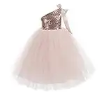 ekidsbridal One-Shoulder Sequin Tutu Flower Girl Dress Wedding Pageant Dresses Ball Gown Tutu Dresses 182 8