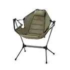 Naturehike Rocking Camping Chair - Outdoor Adjustable with Headrest Portable Folding Hammock Aluminum Picnic Park Fishing Chair