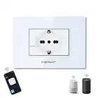 Aigostar Smart Wall Socket, Presa a Muro Intelligente con Connettività WiFi, Schuko Socket Compatibile con Alexa, Google Home, MAX.3680W 16A