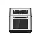 Freidora sin Aceite 10L a 12L con 1500W, Air Fryer 9 en 1, Freidora de aire Horno Caliente con 5 Accesorios Pantalla LED Tactil, Temporizador para Freir, Hornear, Barbacoa etc... (Horno 12L)