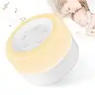 Máquina de Ruido Blanco Portátil 12 Sonidos Relajantes,7 Colores Ajustables Luz Nocturna para Dormir Bebés Adultos, Temporizador,Control de Volumen,USB recargable para viajes en casa y oficina