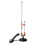 UAYESOK VHF UHF 2m/70cm Antena de Radio móvil de Banda Dual Base magnética Aérea - PL259 con 13ft (4m) RG-58 Cable coaxial para vehículo, autobús, Taxi, transceptor, escáner de policía