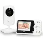 Alecto DVM-64 - Videocamera radio baby monitor (100% senza interferenze e private) con videocamera orientabile, visione notturna, funzione interfono, portata elevata, colore: Bianco