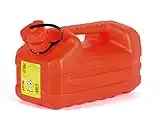 EDA - Jerrican Essence 5 L - avec Bec Verseur Rigide - Homologué pour Carburant et Hydrocarbures - 32,1 x 17,8 x 18,2 cm - Rouge