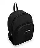 Everest Luggage Backpack with Front and Side Pockets, Black, Large