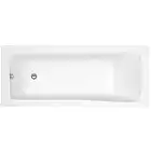 Nuie NBA409 Linton ǀ Modern Bathroom Single Ended Square Bath, 1700mm x 700mm x 380mm, White, 1700mm x 700mm