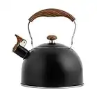 sadfd 2.5L Whistle Kettle Stainless Steel Stove Top Whistling Kettle, Kitchen Teapot With Wood Handle And Tall Whistle, For Gas Stove Induction Cooker