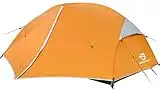 Bessport Camping Tent 3-4 Person, Easy & Quick Setup Lightweight Two Doors Backpacking Tent - Water Resistant Anti-UV Protection Large Tent for Family, Outdoor, Hiking (3 Person-Orange)