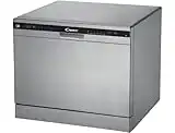 Candy CDCP 6S, Lavavajillas Pequeño, 6 Servicios, Digital, 51DBA, 6 Ciclos, Sistema Antidesbordamiento, Indicador Sal y Abrillantador, Tope en Cesto Inferior, Rejillas Abatibles, Clase F, Inox