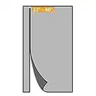 Yotache Reversible Left Right Side Opening Magnetic Screen Door Fits Door Size 32 x 80, Removable Upgraded Polyester Mesh for Back Door, Actual Screen Size 34" x 81"