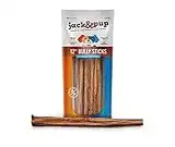 Jack&Pup 12-inch Premium Grade Odor Free Bully Sticks Dog Treats [Thick-Size] 12” Long All Natural Gourmet Dog Treat Chews – Fresh and Savory Beef Flavor – 30% Longer Lasting (3 Piece Pack)