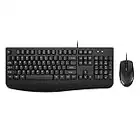 Wired Keyboard and Mouse Combo, EDJO Full-Sized Ergonomic Computer Keyboard with Palm Rest and Optical Wired Mouse for Windows, Mac OS Desktop/Laptop/PC