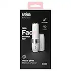 Braun Mini Hair Remover, Electric Facial Hair Removal for Women, Quick & Gentle, Finishing Touch for Upper Lips, Chin & Cheeks, for Easier Makeup Application, Ideal for On-The-Go, with Smartlight