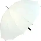 iX-brella Parapluie léger XXL Pour couple 16 pans Avec poignée souple et confortable Diamètre 1,29 m, Blanc. (Blanc) - .