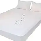 Kingnex Protège-matelas imperméable pour lit jumeau XL extra long en tissu éponge de bambou, doux et silencieux, respirant