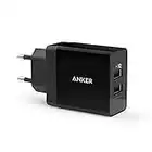 Anker Chargeur Secteur USB 24W 2 Ports Chargeur Mural Adaptateur USB Universel avec Technologie PowerIQ pour iPhone iPad, Samsung Galaxy/Note, LG, Nexus etc[Version améliorée]