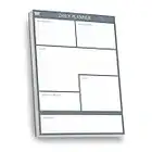 Daily Planner Desk Pad by Clear Mind Concepts® – A4 Size - 100 Undated Tear Off Sheets 120gsm Thick Paper - to Do Checklist Notes for Home Business Office Study Productivity Planning and Organising