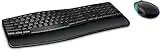 Microsoft – Sculpt Comfort Desktop – Ensemble clavier et souris ergonomique sans fil avec récepteur USB (repose poignets intégré, confortable) – Clavier AZERTY français – Noir (L3V-00007)