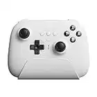 8Bitdo Ultimate Bluetooth Controller with Charging Dock, Wireless Pro Controller for Switch, Windows and Steam Deck (White)