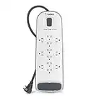 Belkin 12-Outlet Advanced Power Strip Surge Protector, 8ft Cord, Telephone And Coaxial Protection, 3996 Joules