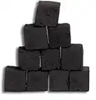 OLI Lot de 2 briquettes charbon chicha 2x1kg naturel Noix coco et barbecue qualité supérieure pour narguilé Cubes avec longue durée combustion