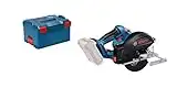 Bosch Professional Sega circolare a batteria GKM 18V-50 (rapido avanzamento del lavoro, meno trucioli e scintille, 1 lama circolare, senza batterie e caricabatteria, in L-BOXX)