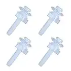 Toilet Seat Hinge Bolt Screw, 4 PCS Universal Plastic Downlock Nuts Toilet Seat Hinge Bolts Replacement Parts for Fixing Top Mount Toilet Seat Hinges