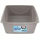 Petmate Open Cat Litter Box, Extra Large Nonstick Litter Pan Durable Standard Litter Box, Mouse Grey Great for Small & Large Cats Easy to Clean & USA Made