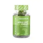 novomins vinagre de manzana gummies - raw, sin filtrar acv con la madre -750mg dosis diaria - 60 gummies - alternativa a vinagre de manzana cápsulas