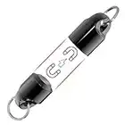 KeySmart MagConnect - Magnetischer Schlüsselanhänger - Schnell und sicher Schlüssel anbringen und lösen - Lässt sich einfach an Tasche, Geldbörse und Gürtel anbringen (1er Pack, Schwarz)