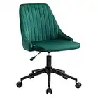 BASETBL Chaises de Bureau, Chaise de Travail Réglable en Hauteur, Pivotant à 360°, Chaise Rembourrée, Chaise d'Ordinateur à roulettes, Fauteuil Bureau Ergonomique, Charge de 150kg, Vert