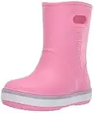 Crocs Crocband Rain Boot K Unisex - Bambini Stivali di gomma, Stivali di gomma, Rosa (Pink Lemonade/Lavender), 28/29 EU