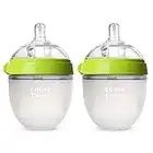 Comotomo Baby Bottle, Green, 5 Ounce (2 Count)