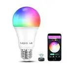 Lepro Smarte Glühbirnen E27, Smart WiFi LED-Lampe, 9W 806 LM WLAN Dimmbar Birne, Mehrfarbige, App Steuern Kompatibel mit Alexa Echo, Google Home, Warm-/Kaltesweiß licht (nur 2,4 GHz)