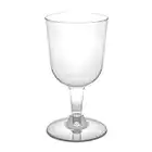 Party Essentials Hard Plastic Two Piece 5.5-Ounce Wine Glasses, 50-Count, Clear