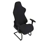 BTSKY Ergonomic Office Computer Game Chair Slipcovers, Stretchable Polyester Gaming Chair Covers for Reclining Racing Gaming Chair Black (No Chair)