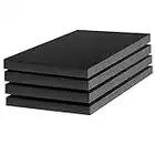 Navaris Garage Wall Protector Bumpers - Set of 4 Flexible Self-Adhesive Foam Strip Car Door Paintwork Protection Guards - 50cm x 25cm x 20cm - Black