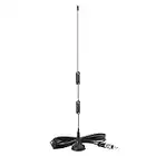 Bingfu Antena Radio FM Coche Universal, Antena Estéreo FM Am Macho DIN Base Magnética para Vehículo Camión SUV RV Marina Coche Radio Audio HD Estéreo Unidad Principal de Android Receptor de Medios CD