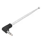 sourcingmap 4 Sections Telescoping AM FM Radio Antenna 3.5mm Connector 9.6-inch Length