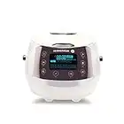 Reishunger Digital Rice Cooker and Steamer (1.5 litres for 8 people) - white - with Keep Warm Function & Timer - Incl. Premium Inner Pot - Multi Cooker with 12 Programmes & 7-Phase Technology