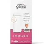 Diaper Genie Expressions Pail | Odor-Controlling Baby Diaper Disposal System | Includes Diaper Pail and 1 Starter Refill Bag