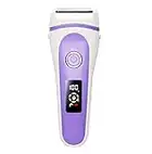 Rasoir Électrique Femme,Tondeuse Bikini Rechargeable Rasoir électrique pour femme indolore humide et sec Épilation du corps pour visage, bras, jambes, maillot, aisselles (violet)