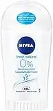 NIVEA Fresh Natural Deodorante stick (40 ml), deodorante stick senza alluminio (ACH) con fresco profumo floreale, deodorante con protezione 48 ore, nutre la pelle