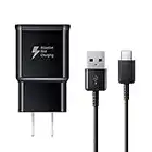Adaptive Fast Charger Compatible Samsung Galaxy S9 S9 Plus S8 S8+ S10 S10e Note 8 Note 9, Wall Charger Adapter Block with USB Type C Cable Kit